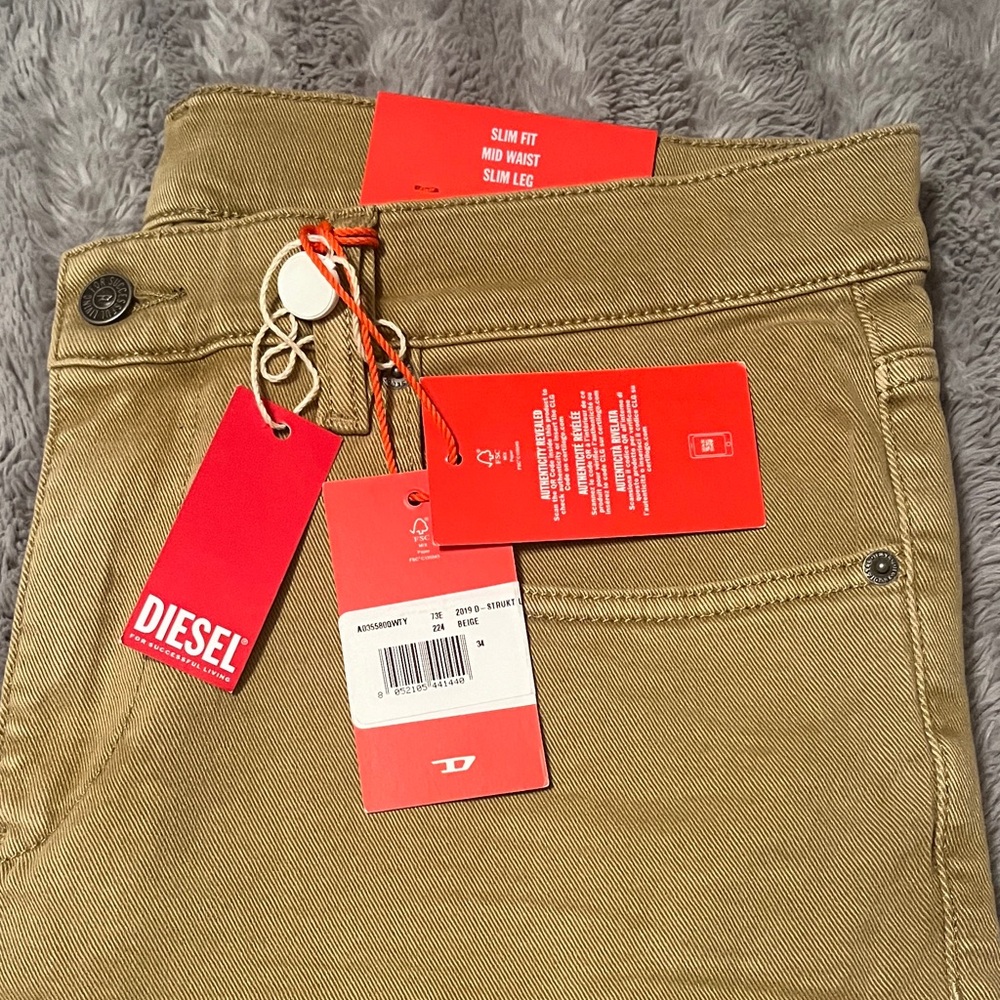 Diesel Khaki Casual Trousers